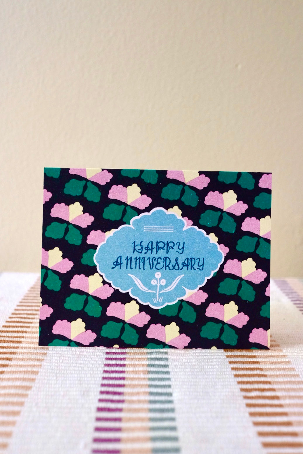 Happy Anniversary Pattern Card