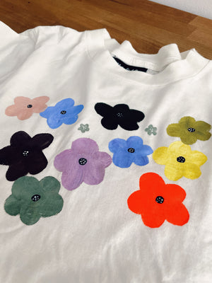 Hand Painted Tee - flowers