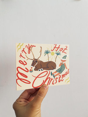 Sweaty Reindeer Card