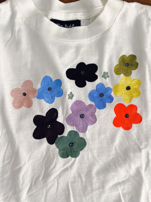 Hand Painted Tee - flowers