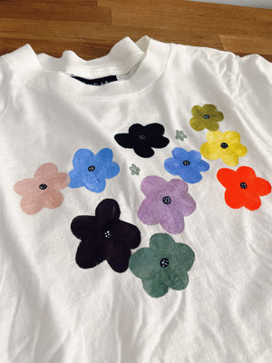 Hand Painted Tee - flowers