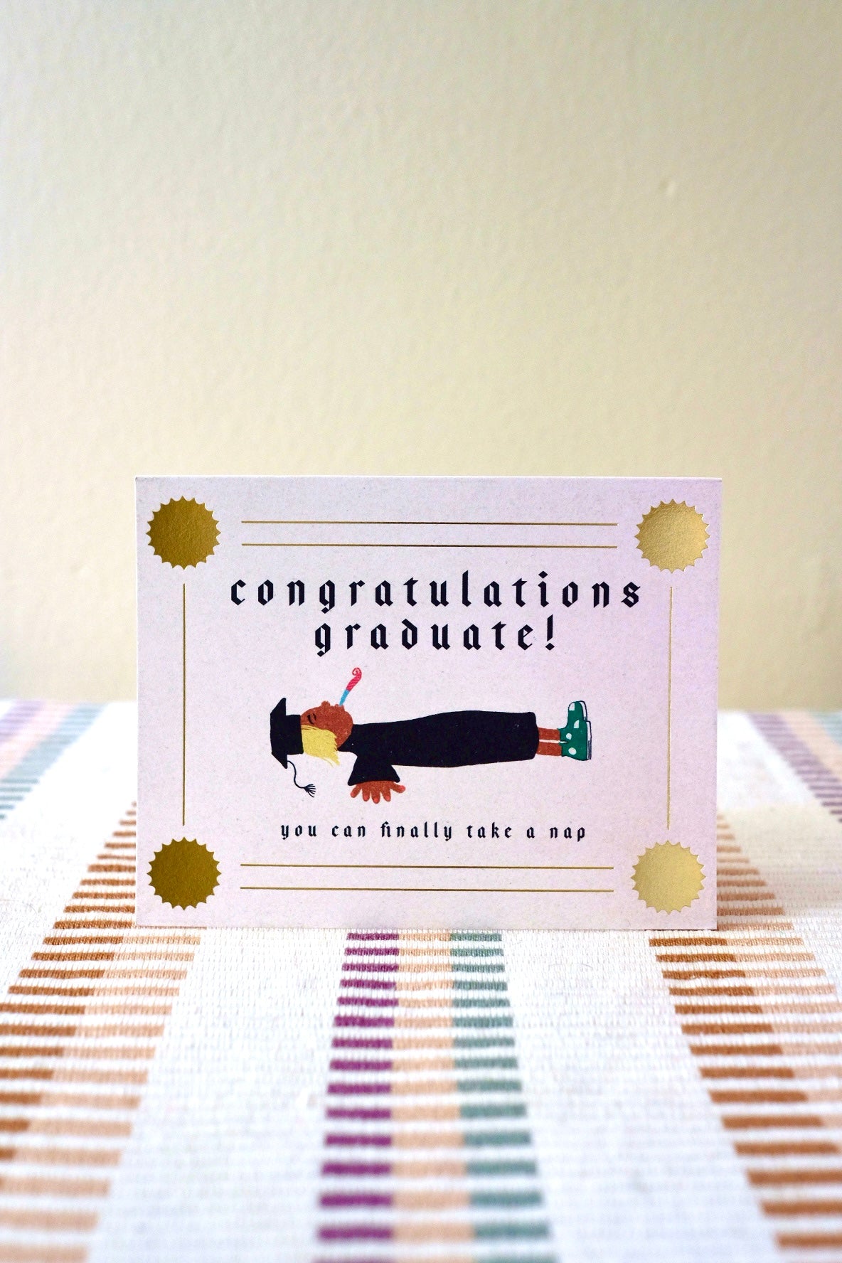 Exhausted Graduate Card