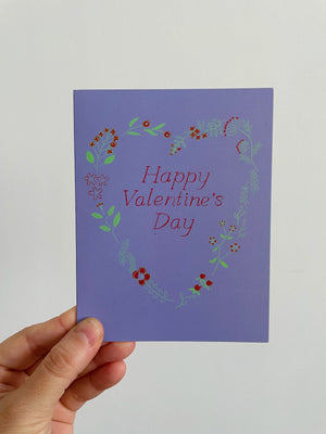 Flower Heart Valentine's Day Card