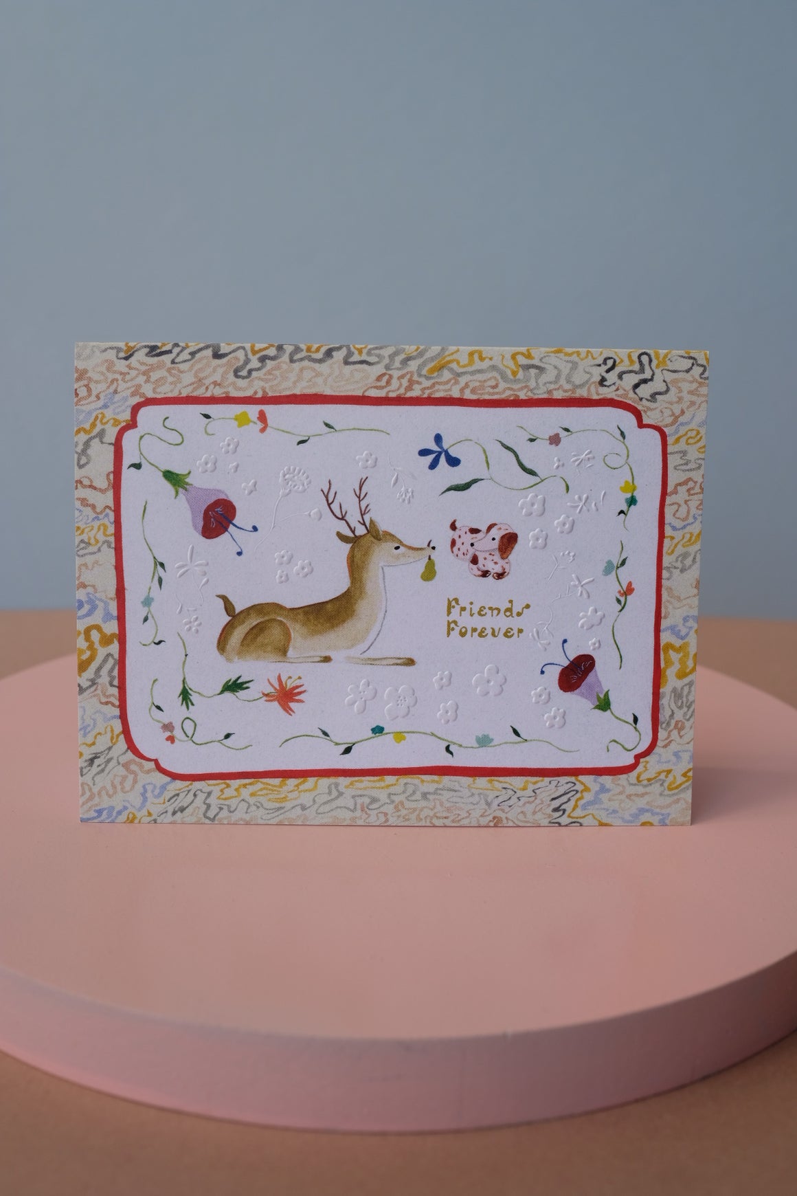 Deer and Dog Friends Forever Card