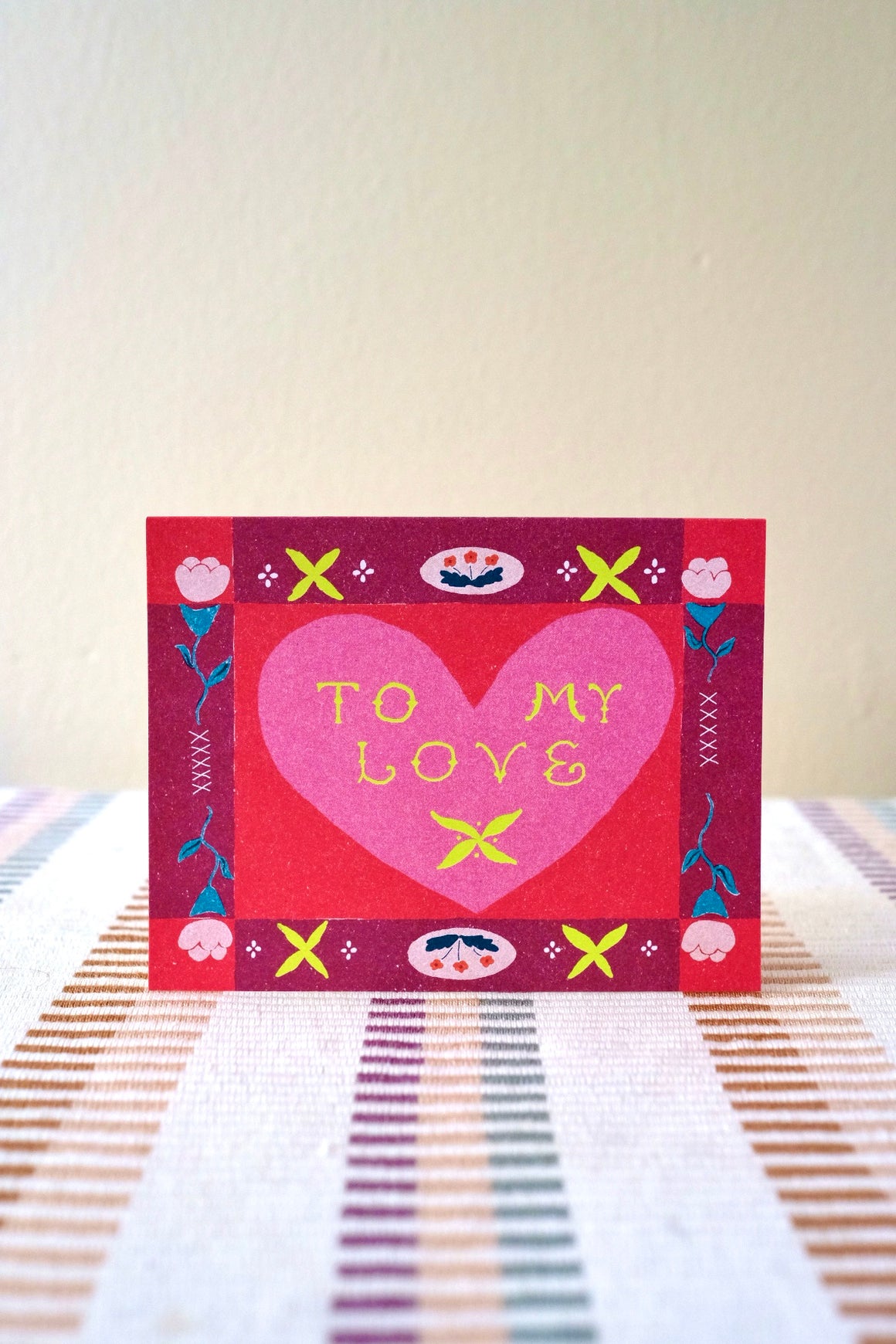 To My Love Floral Border Card