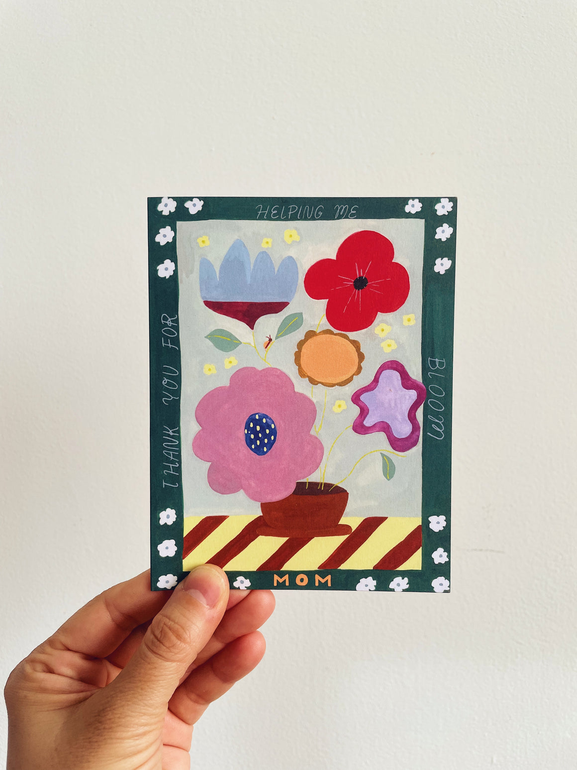 Mom Helping Me Bloom Card