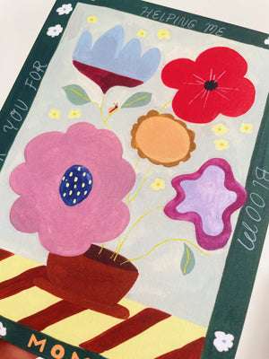Mom Helping Me Bloom Card