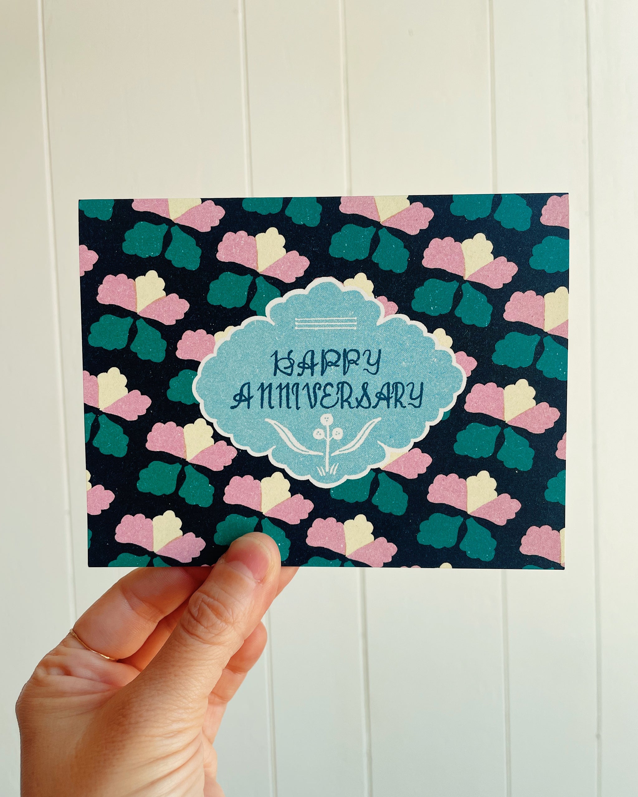 Happy Anniversary Pattern Card
