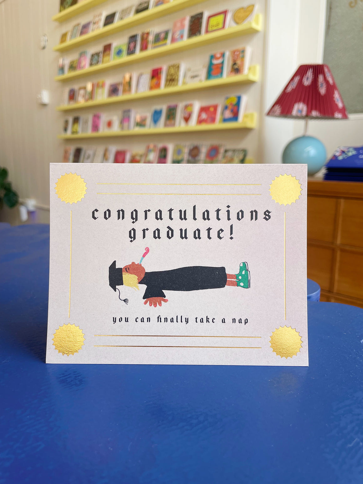 Exhausted Graduate Card