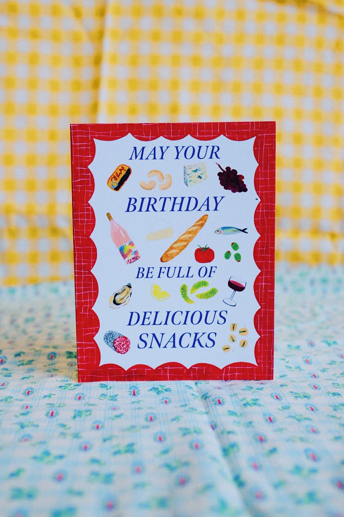 Delicious Snacks Bday Card