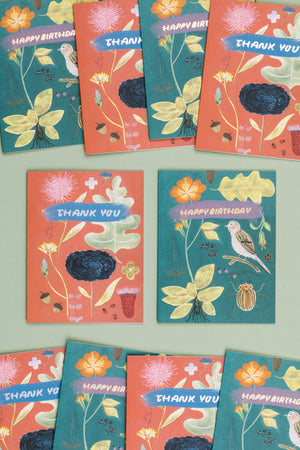 Floral Specimen Thank You Card