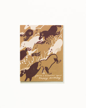 Horses Spirit Birthday Card