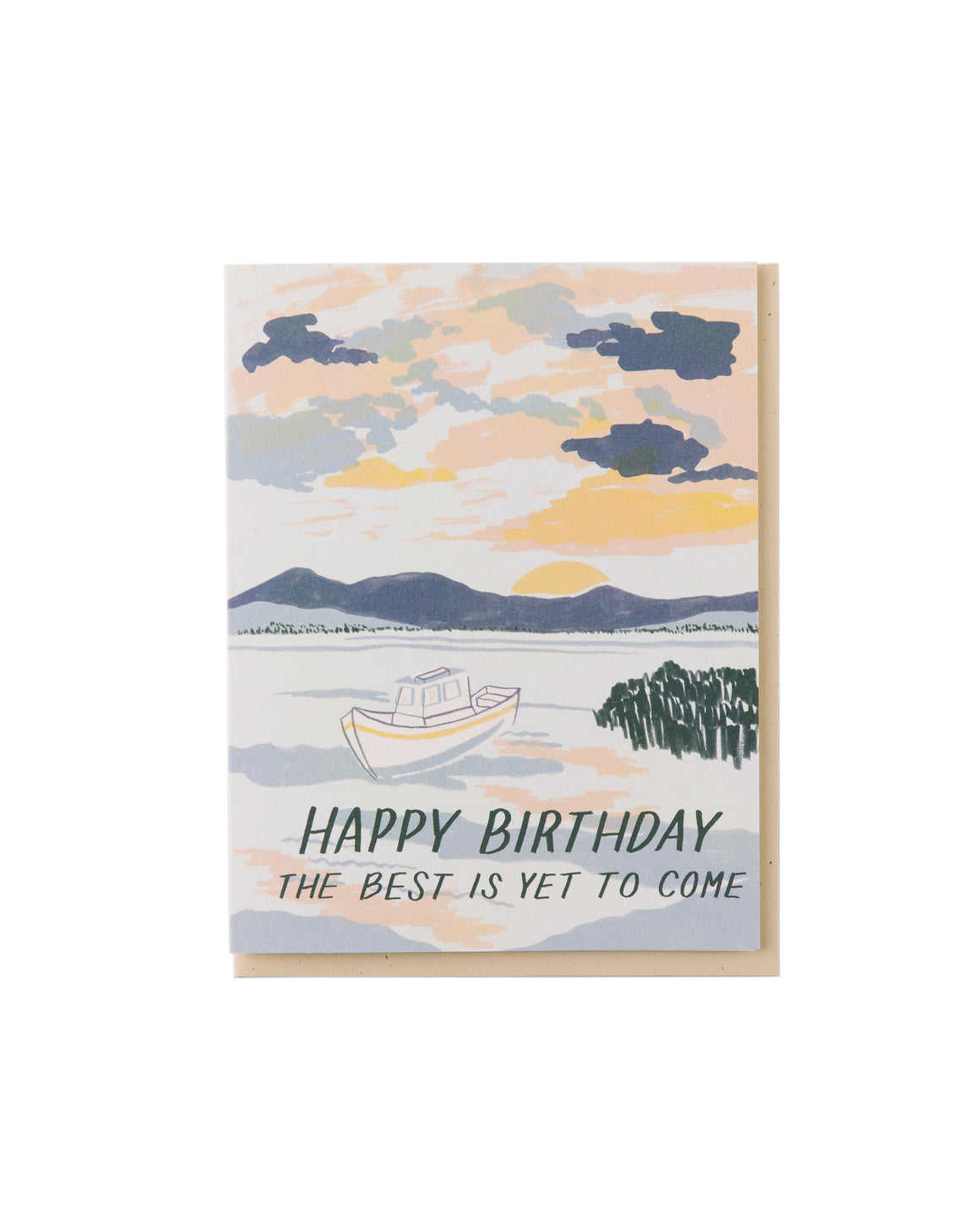 Sunrise Boat Birthday Card