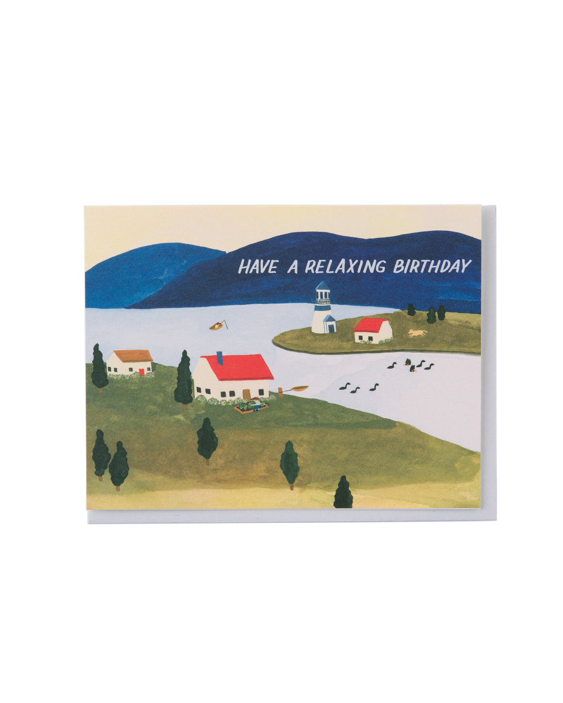 Seaside Town Birthday Card