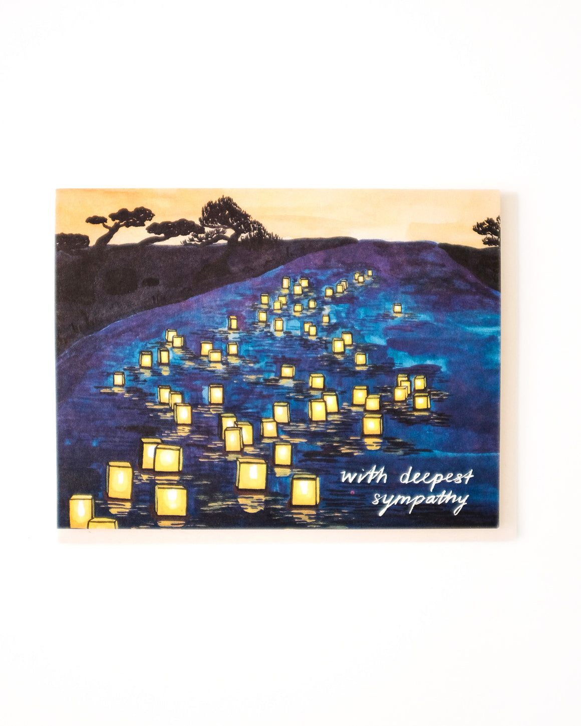 Japanese Lanterns Sympathy Card
