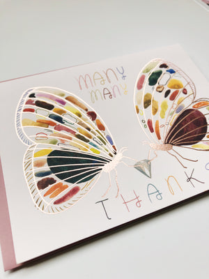 Many Thanks Moths Card