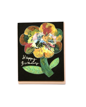 Happy Birthday Watercolor Flower Card