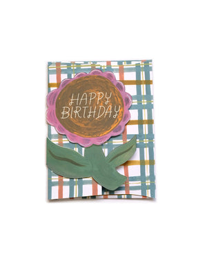 Birthday Flower Die Cut Card