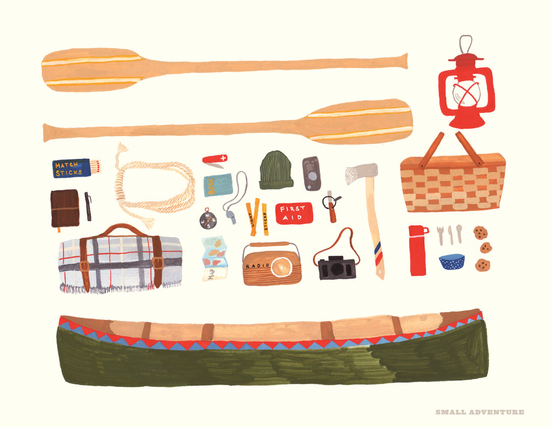 Canoeing Print