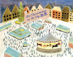 German Christmas Market Card
