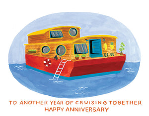 Houseboat Anniversary Card