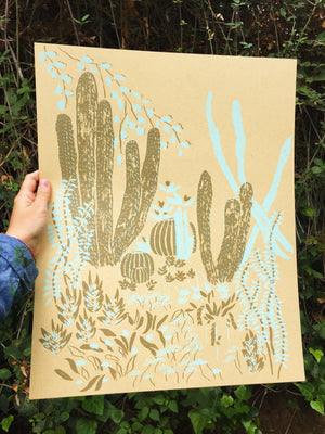 Cacti Vignette Screen Print Limited Edition