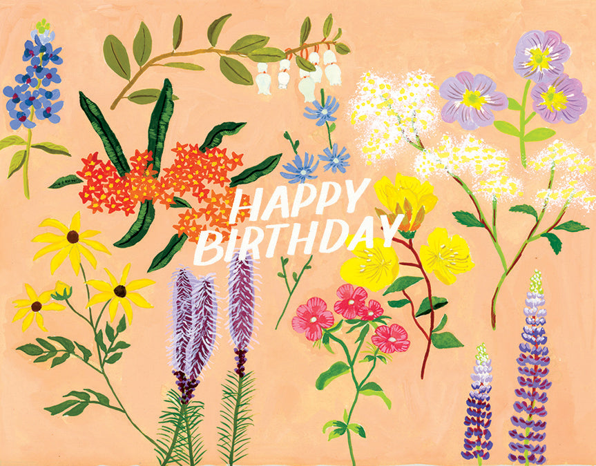 Pastel Floral Birthday Card
