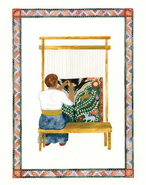 Weaving Woman Print 11x14