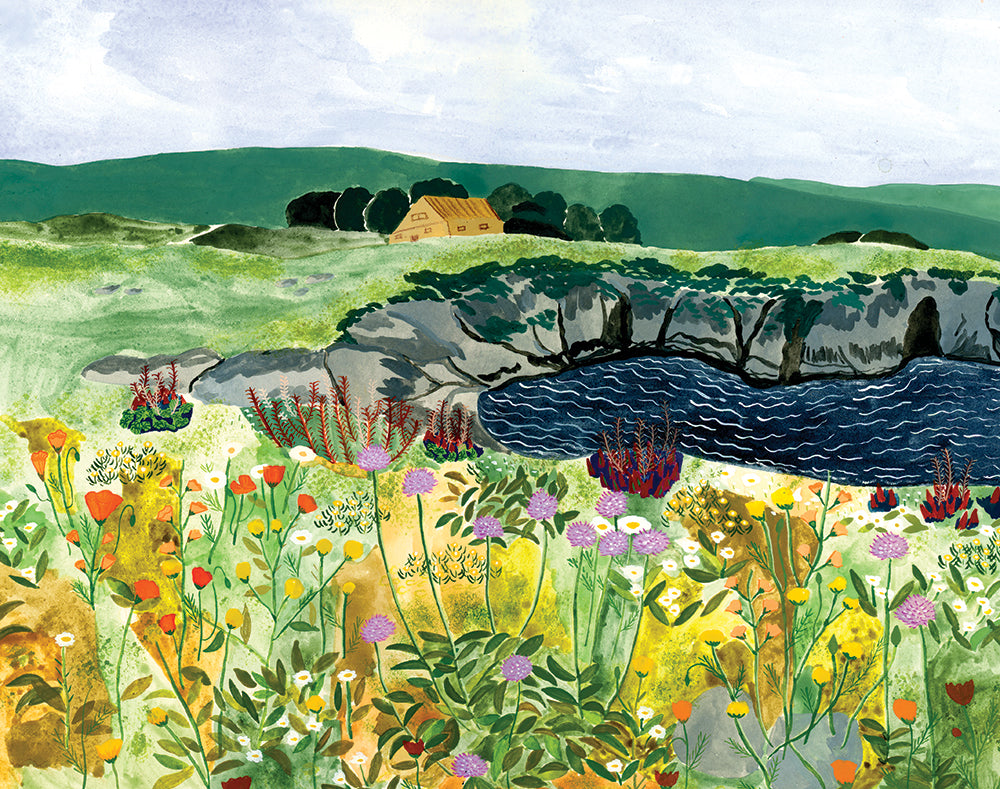 Wildflowers Landscape Print 11x14