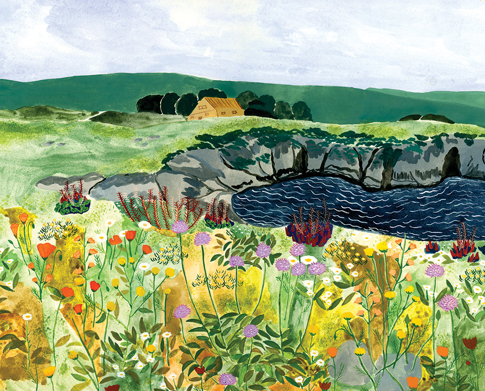 Wildflowers Landscape Print 8x10