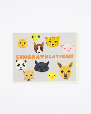 Baby Animals Congrats Card