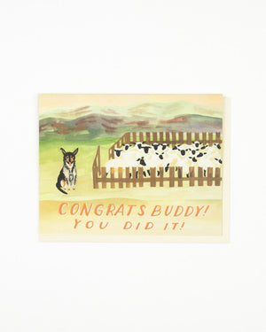 Sheep Dog Congrats Card